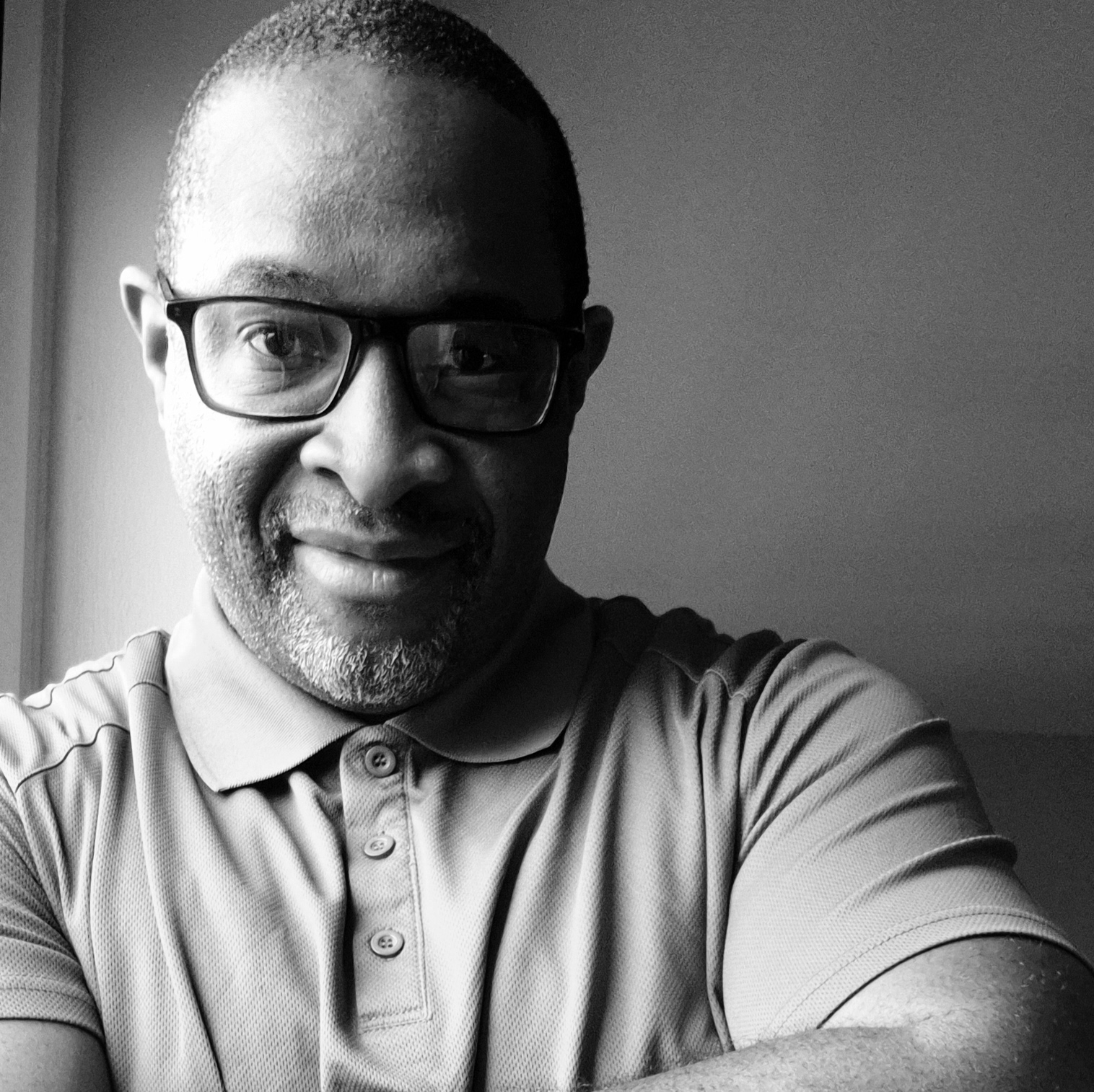 Kase Dean - Black and White - Polo Shirt - Glasses