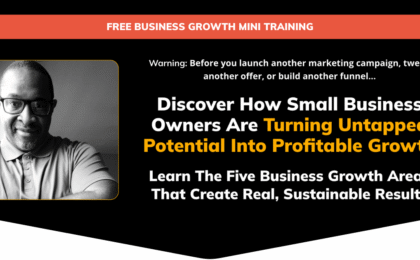How to Achieve Sustainable Growth in Your Service-Based Business FREE BUSINESS GROWTH MINI TRAINING BLOG BANNER