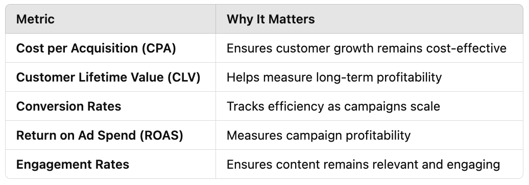 Key Metrics to Track When Scaling